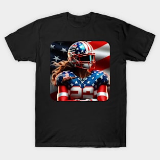 American Woman NFL Football Player #13 T-Shirt